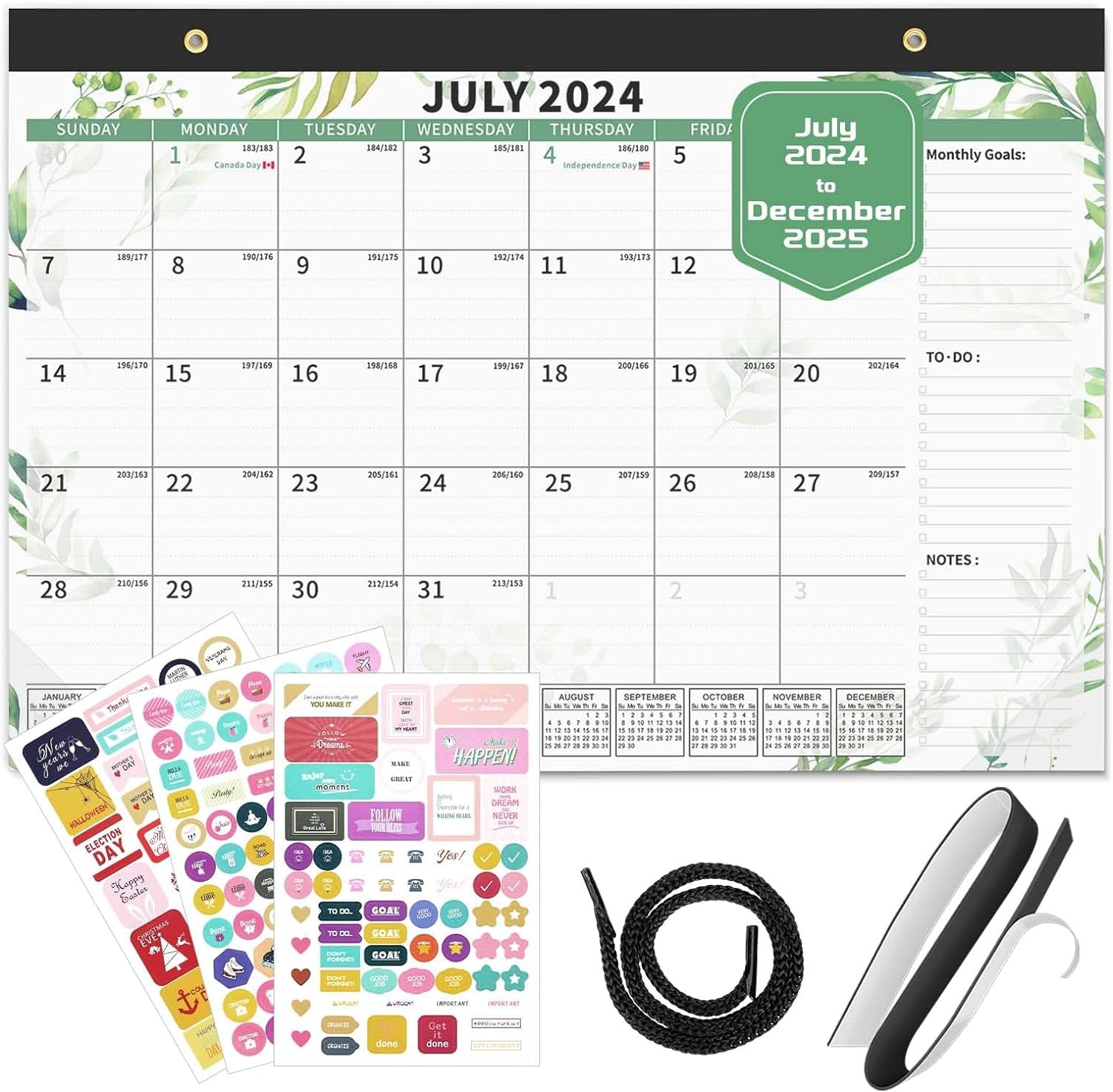 Large Desk Calendar and Mini Standing Rose Calendar