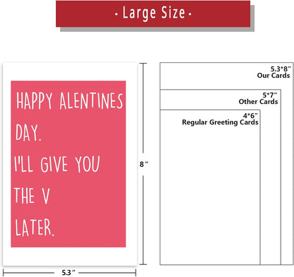 Naughty Love Valentines Card Gifts for Husband Wife, Happy Alentine'S Day I'Ll Give You the V Later…