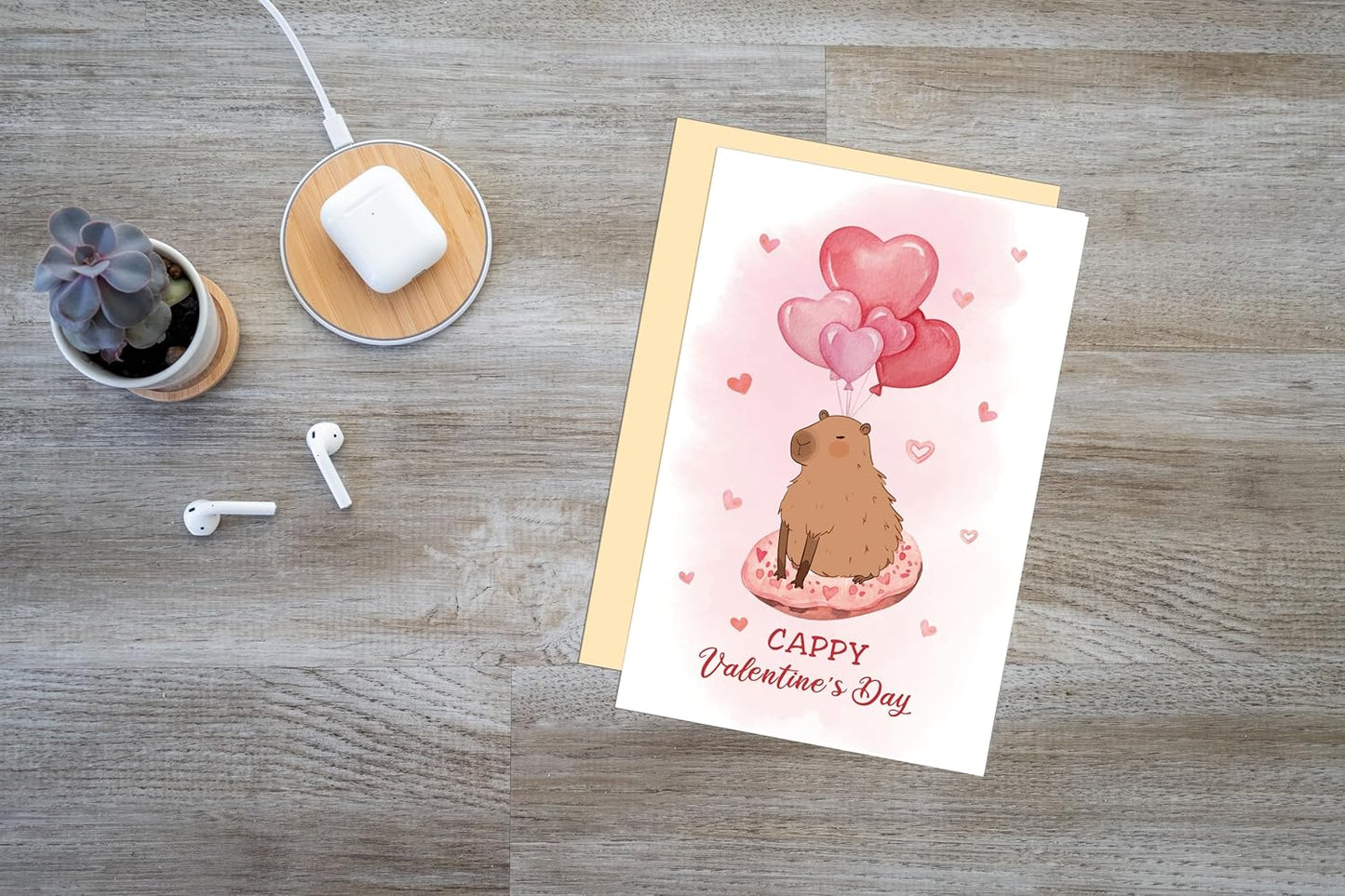 Funny Capybara Valentine'S Day Card, Cappy Pun V-Day Card for Husband Wife, Cute Capybara Valentines Gift for Boyfriend Him Girlfriend