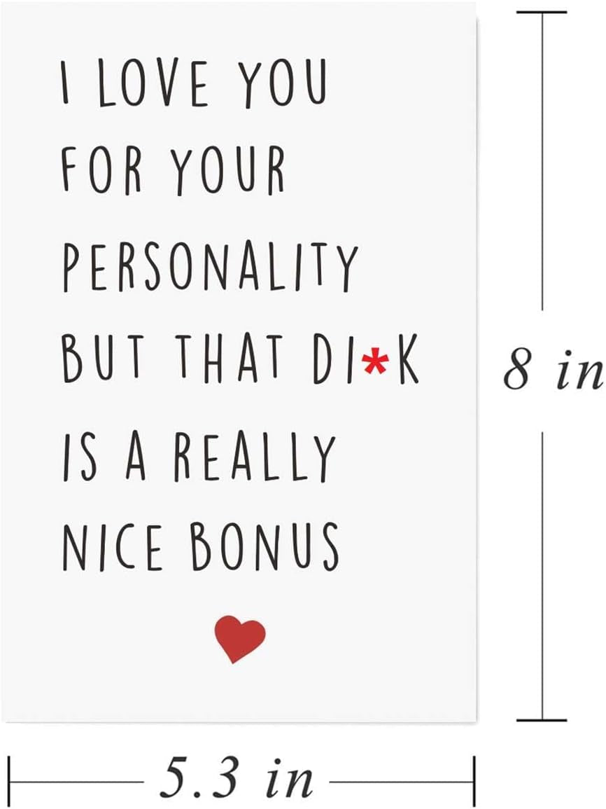 Naughty Anniversary Cards,Rude Funny Birthday Valentine'S Day Card for Boyfriend Husband Him Fiance Mens