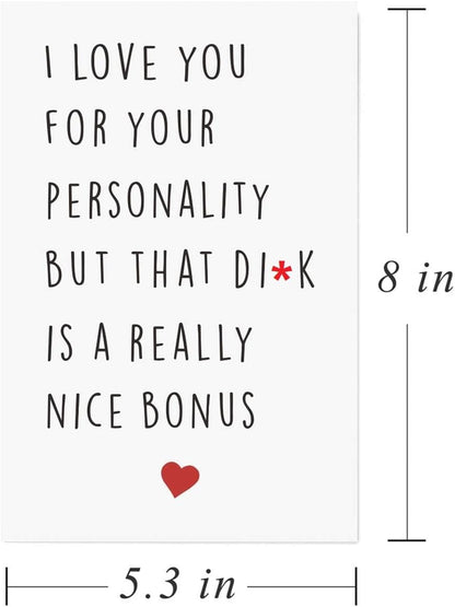 Naughty Anniversary Cards,Rude Funny Birthday Valentine'S Day Card for Boyfriend Husband Him Fiance Mens