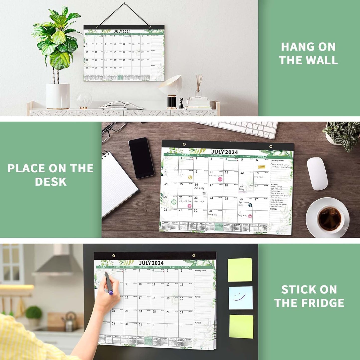 Large Desk Calendar and Mini Standing Rose Calendar