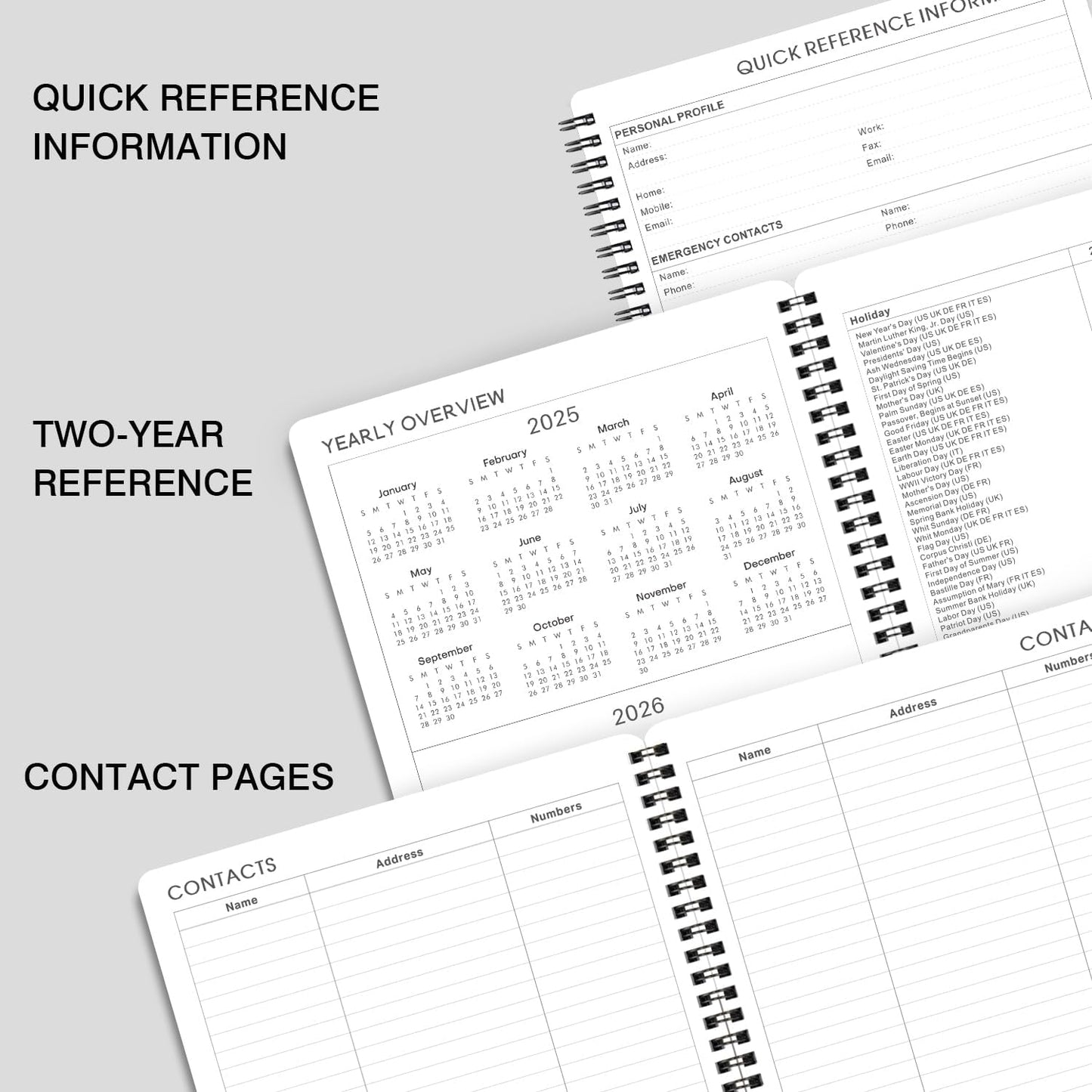 2025 Planner - Planner 2025, 7.7" X 9.8", 2025 Planner Weekly & Monthly, Strong Twin-Wire Binding, round Corner, Improving Your Time Management Skill