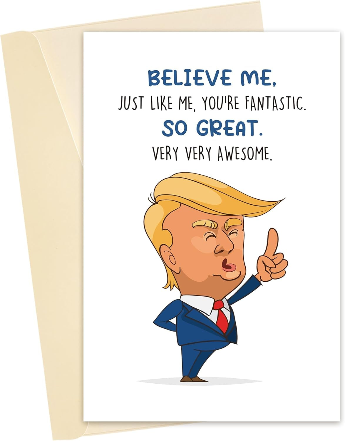 Funny Trump Theme Greeting Card for Boss, Trump Supporter Boss Card, You'Re Awesome Boss Card, Well Done Boss Appreciate Card