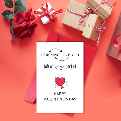 Dirty Valentines Day Card for Wife or Girlfriend, Naughty Valentine’S Day Card for Her, I Love You Card