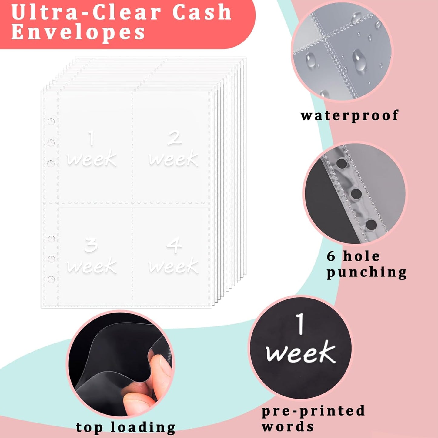 52 Week Money Saving Challenge Binder with Cash Envelopes, A5 Budget Binder Savings Challenges Book with 4 Saving Challenge Tracker to save $5,200 and $2,600 and $10,000 and DIY, Purple