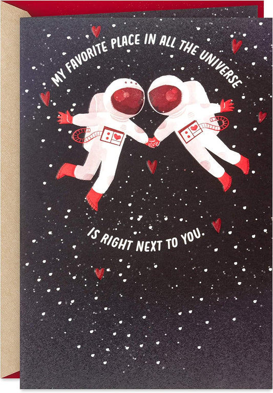 Valentines Day Card for Significant Other (Favorite Place in the Universe, Astronauts)