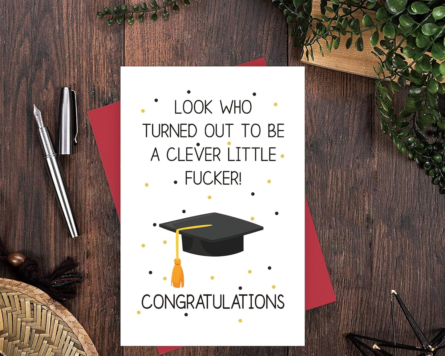 Humorous Graduation Card, Rude Graduate Greeting Card for Him Her, Hilarious Graduation Present