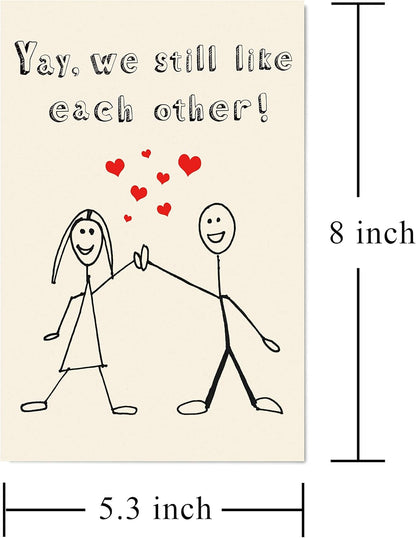 Birthday Card for Boyfriend Husband, Sweet Love Card, Funny Anniversary Card for Her Him Husband Wife,