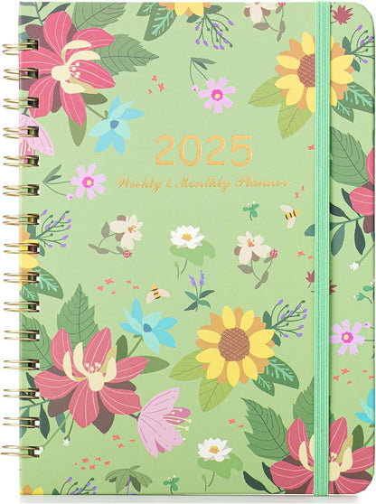 - 2025 Planner, 6.4"X8.5", Garden Mint, 2025 Planner Weekly and Monthly, 2025 Weekly Planner 2025, 2025 Monthly Planner 2025 Calendar Monthly Planner 2025, Christmas Gift