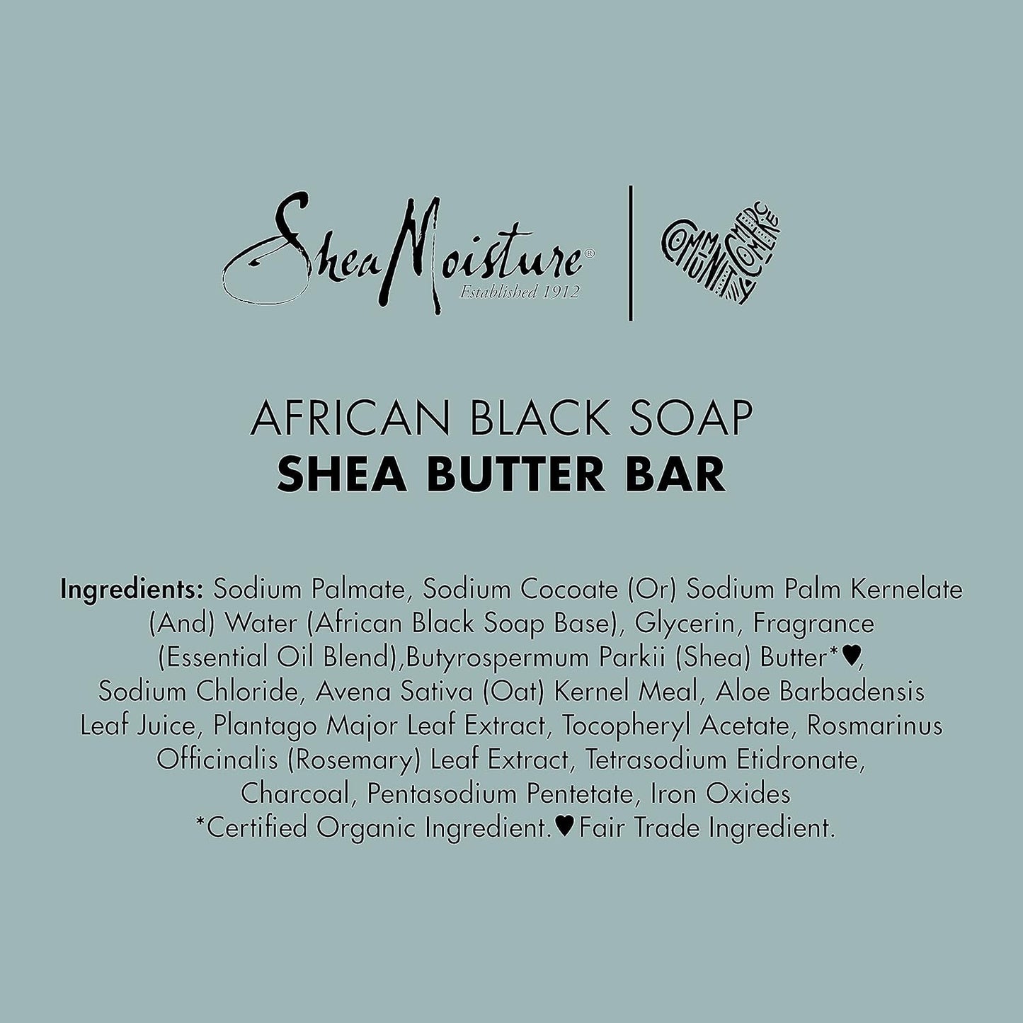 Bar Soap African Black Soap for Troubled Skin Cleanser with Shea Butter 8 Oz