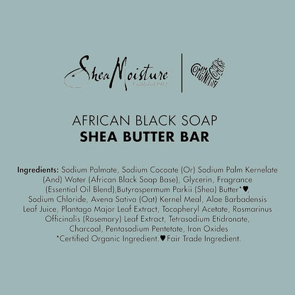 Bar Soap African Black Soap for Troubled Skin Cleanser with Shea Butter 8 Oz