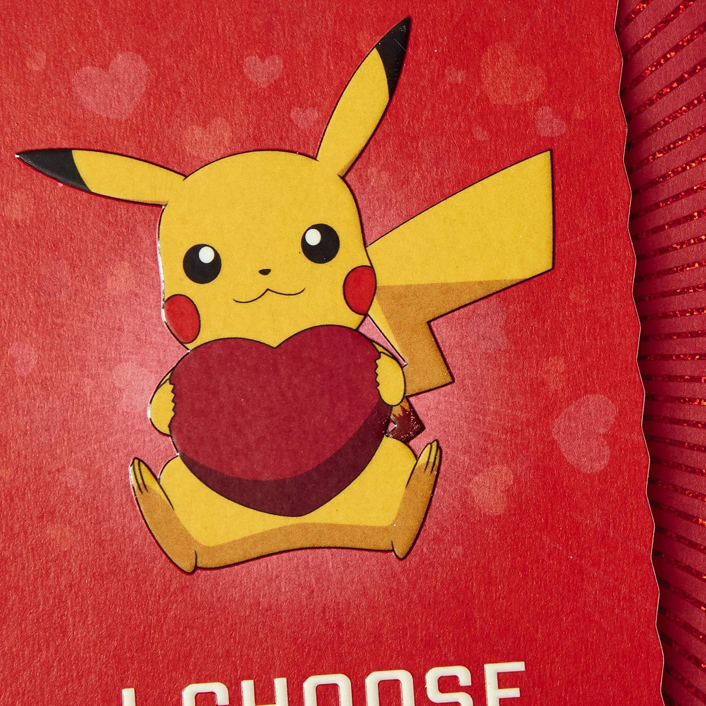 Pokémon Valentines Day Card (Pikachu, I Choose You) Anniversary Card, Love Card