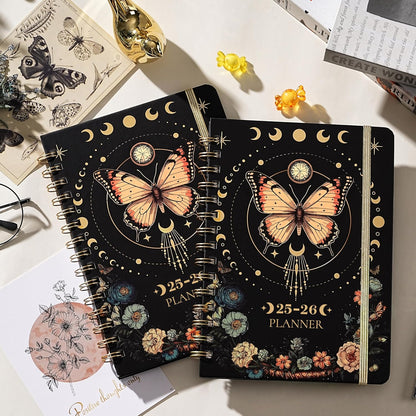 Planner 2025-2026 - Academic Planner 2025-2026, July 2025 - June 2026, 6.4" X 8.5", 2025-2026 Planner Weekly and Monthly with Tabs, Back Pocket + Thick Paper - Butterfly