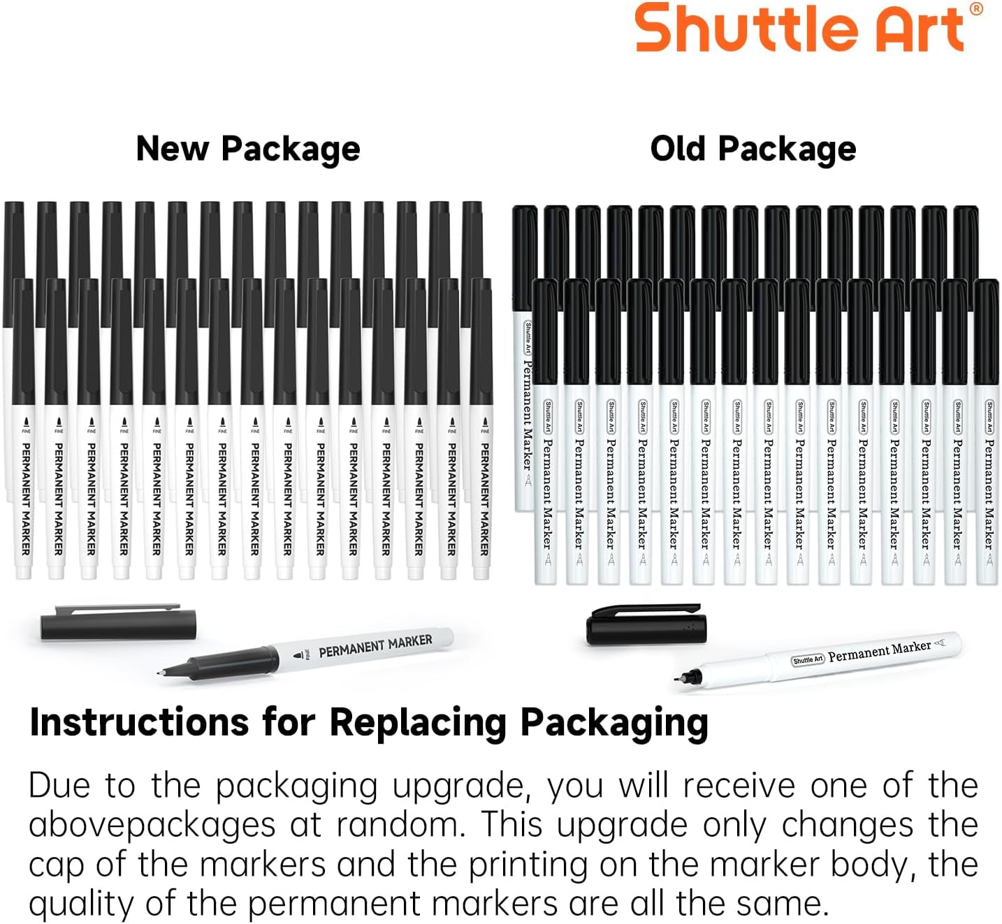 Permanent Marker, 30 Pack Ultra Fine Point Black Permanent Marker Set, Works on Plastic,Wood,Stone,Metal and Glass for Doodling, Marking