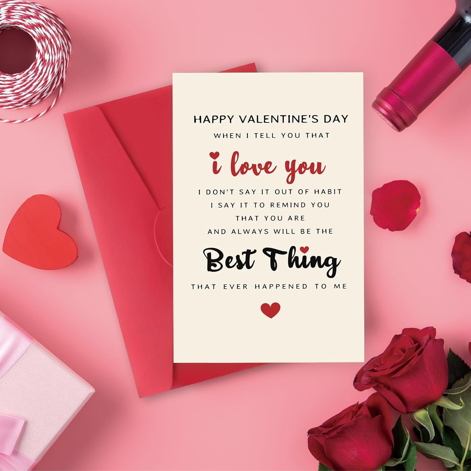 Funny Valentines Day Card for Husband Wife Boyfriend Girlfriend Fiance Fiancee，Romantic Valentines Day Gifts for Him Her，Best Thing Ever V-Day Cards for Significant Other