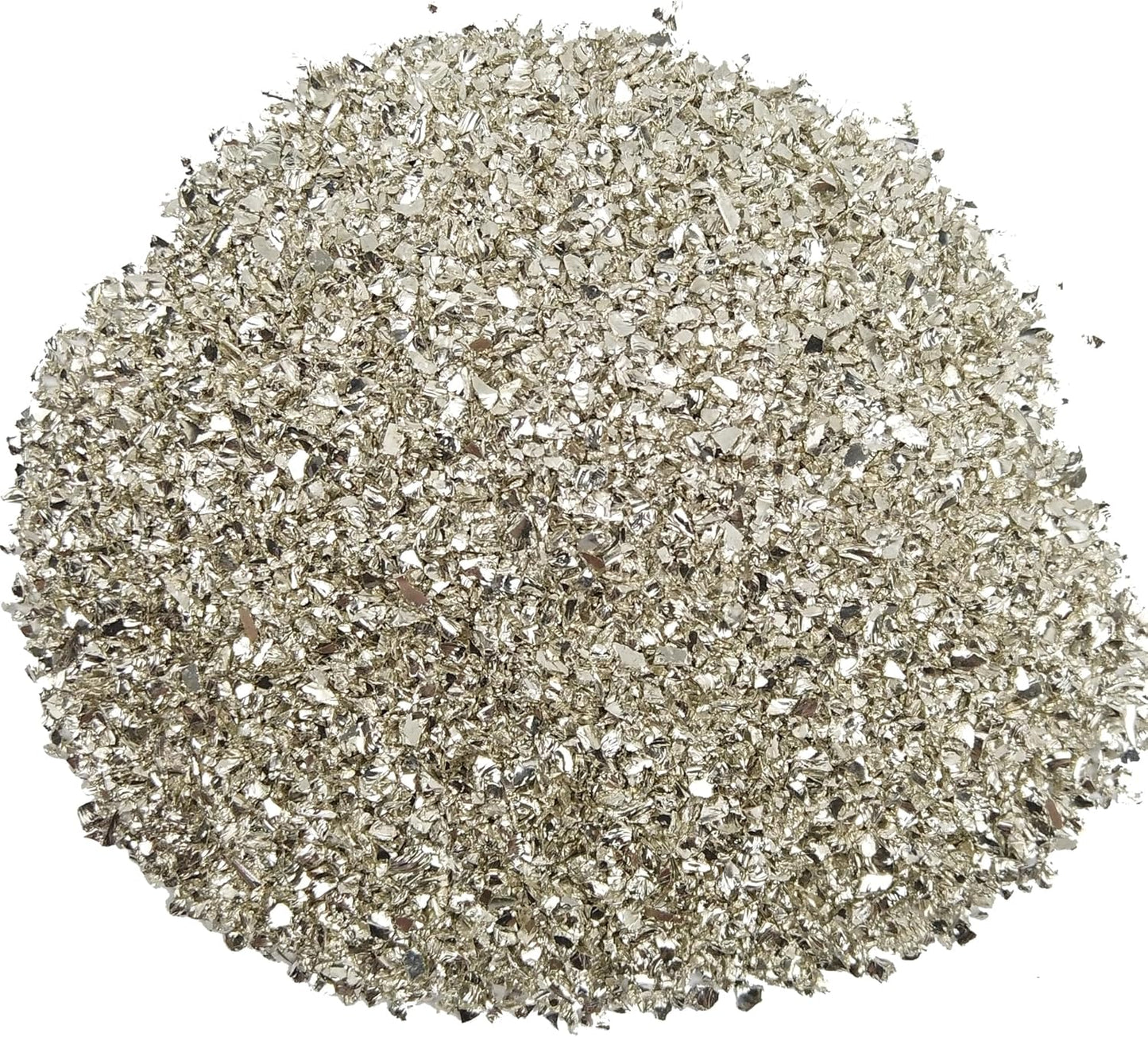 High Luster Crushed Glass Glitter, Broken Glass, Glass Chips for Crafts DIY Epoxy Resin Art, Nail Art, Jewelry Making,Geode Painting, 1-3Mm,100G/3.53Oz (Silver)