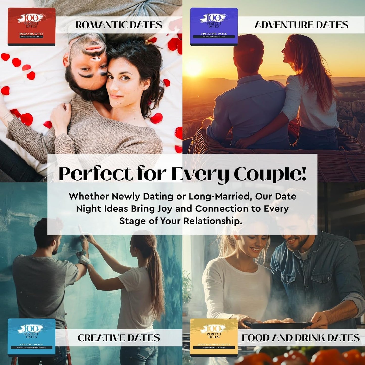 100 Date Night Ideas Scratch-Off Cards: Fun & Romantic Game for Couples | Special for Him, Her, Boyfriend, Girlfriend, Wife, or Husband | 5 Categories for Relationship Building!