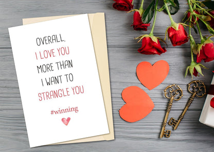 Humor Valentine'S Day Card, Funny V-Day Gift for Him Her Husband, Hilarious Anniversary Card, Naughty I Love You Card