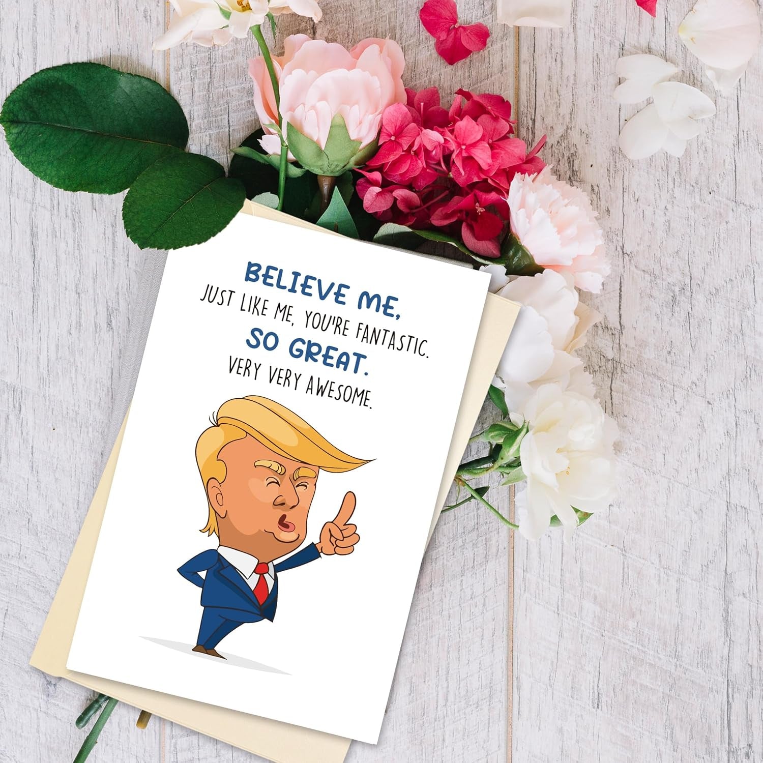 Funny Trump Theme Greeting Card for Boss, Trump Supporter Boss Card, You'Re Awesome Boss Card, Well Done Boss Appreciate Card