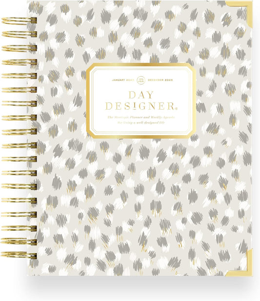 2025 Weekly Planner – Premium Planner for Stylish Organization. Combines Weekly & Monthly Calendars, Daily Schedule, Notes Pages, Goal Setting, Stickers, Pocket & More. Elegant Laminated Cover with Gold Accents (Chic Design)