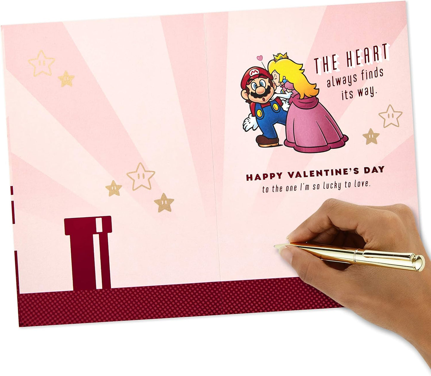 Nintendo Super Mario Valentine'S Day Card for Husband, Wife, Boyfriend, Girlfriend (Lucky)