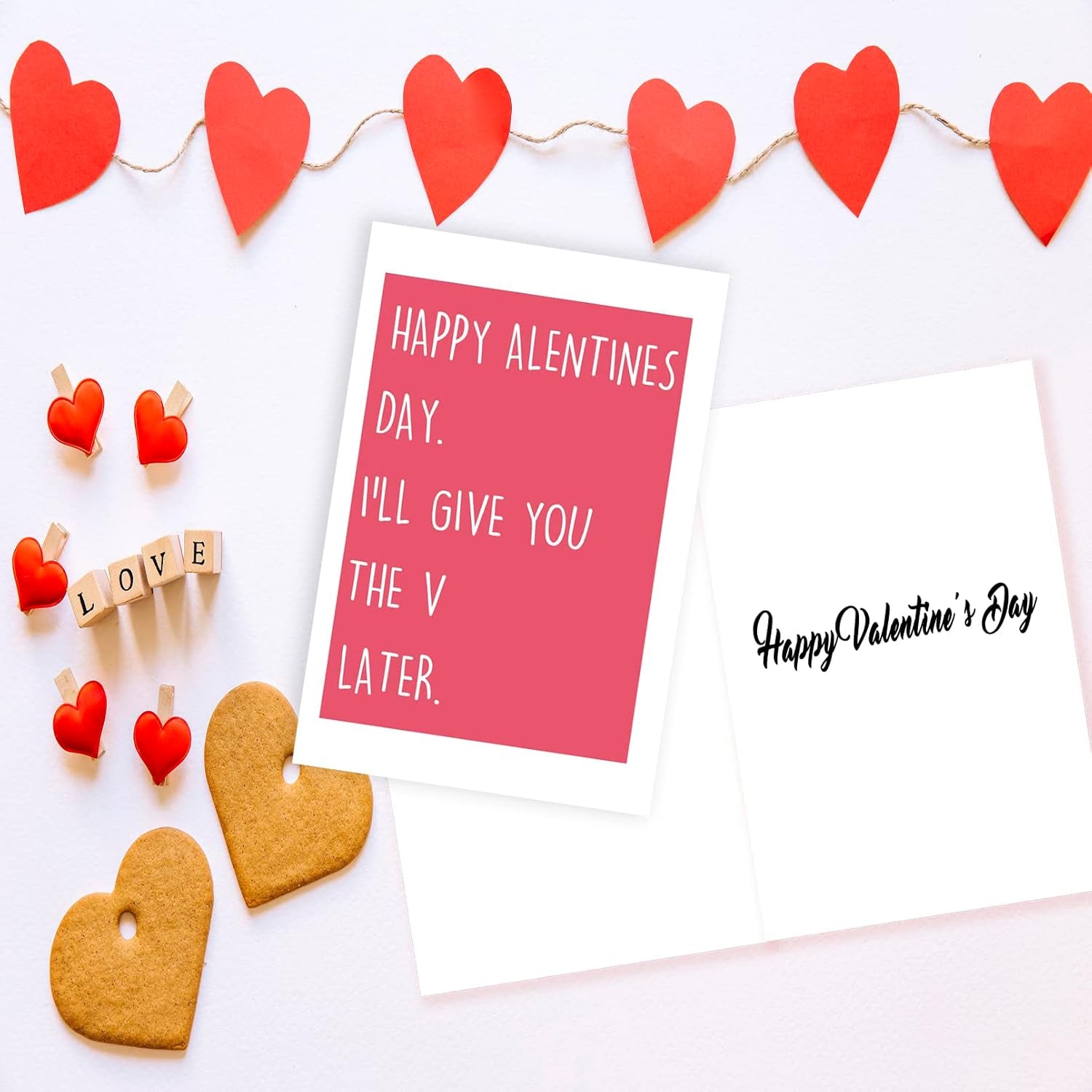 Naughty Love Valentines Card Gifts for Husband Wife, Happy Alentine'S Day I'Ll Give You the V Later…