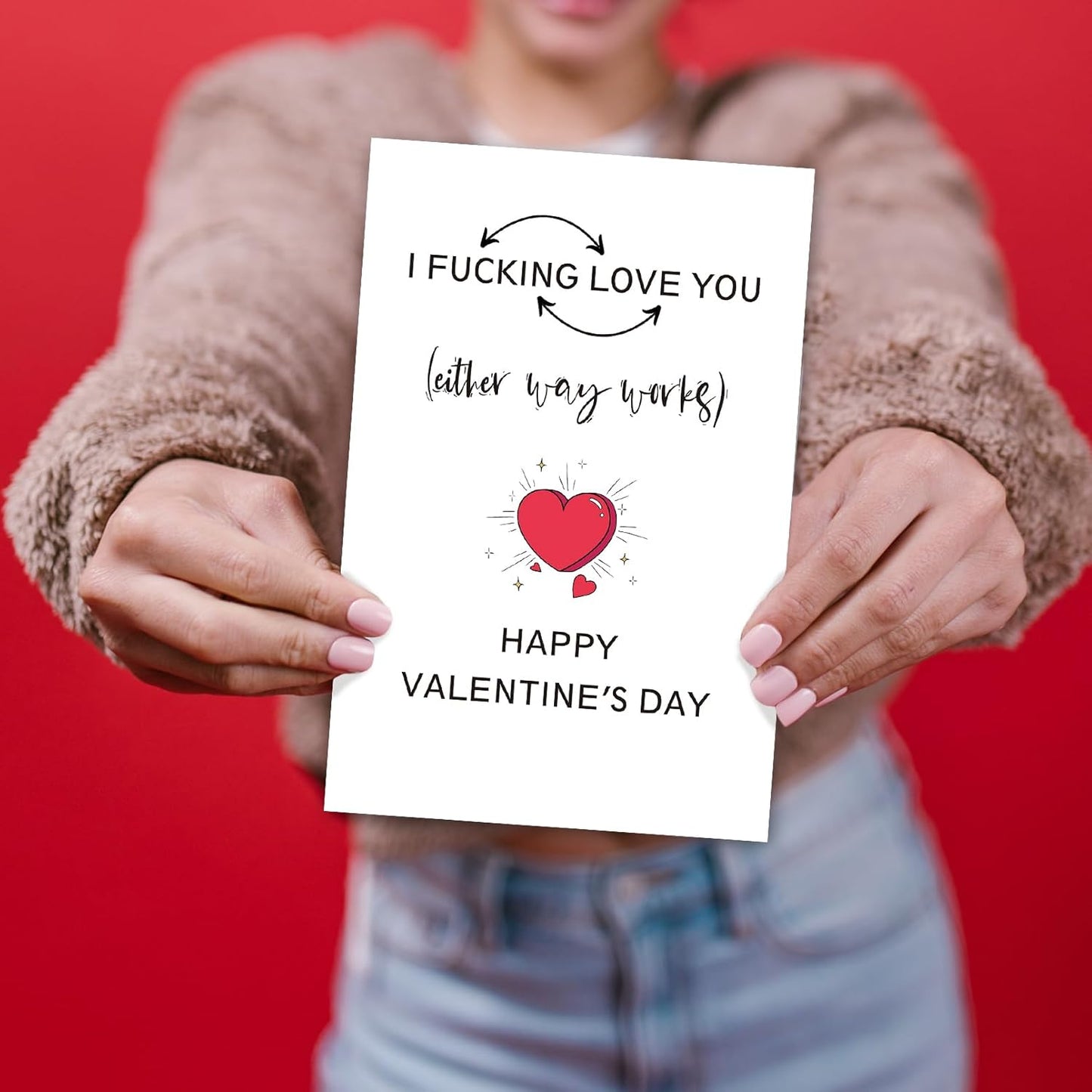 Dirty Valentines Day Card for Wife or Girlfriend, Naughty Valentine’S Day Card for Her, I Love You Card