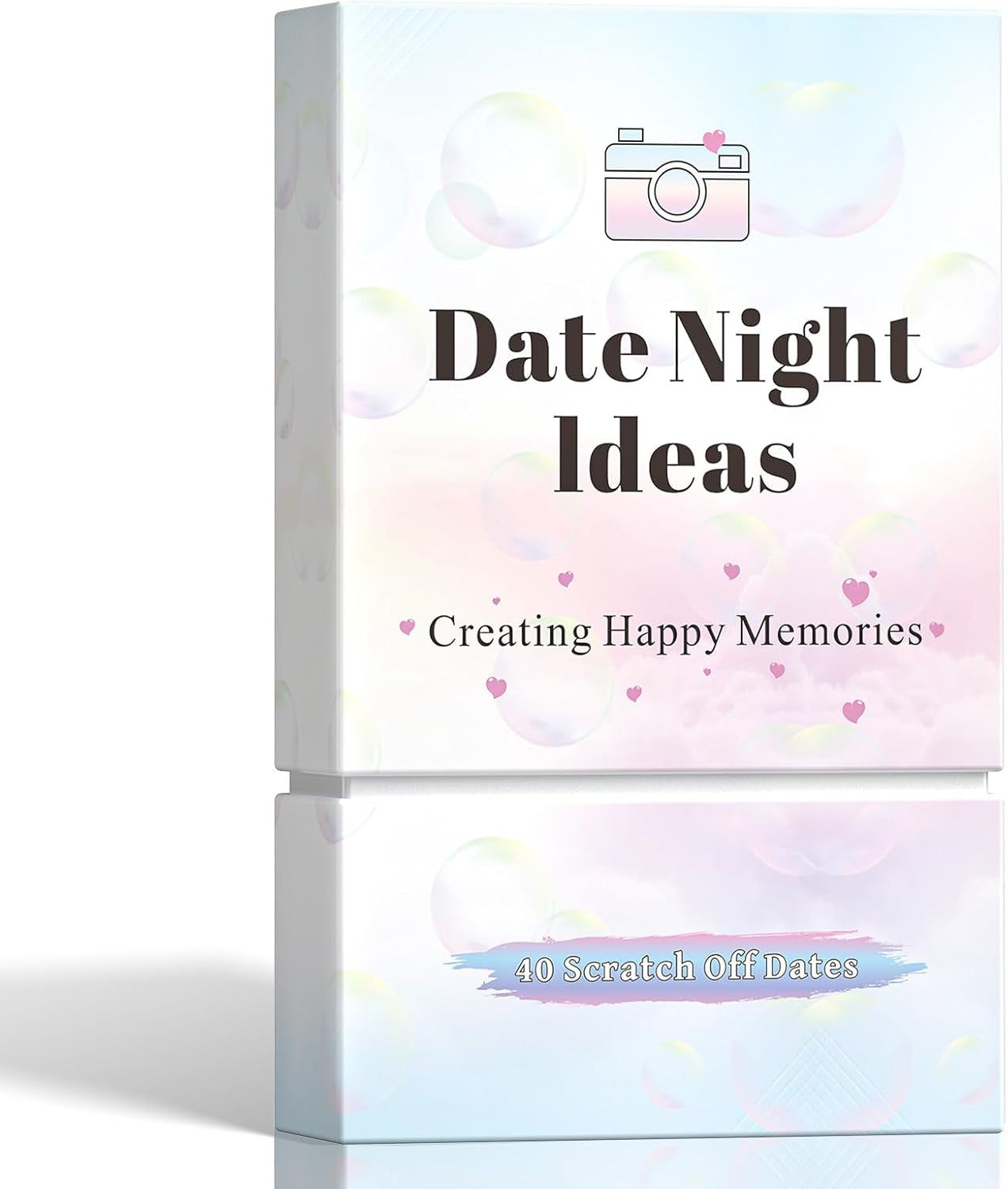 40 Date Night Ideas for Couple, Adventurous Scratch-Off Cards for Couple Games, Wedding Anniversary Couple Gift Ideas for Him, Her, Wife or Husband, Fun Couple Gifts for Date Night