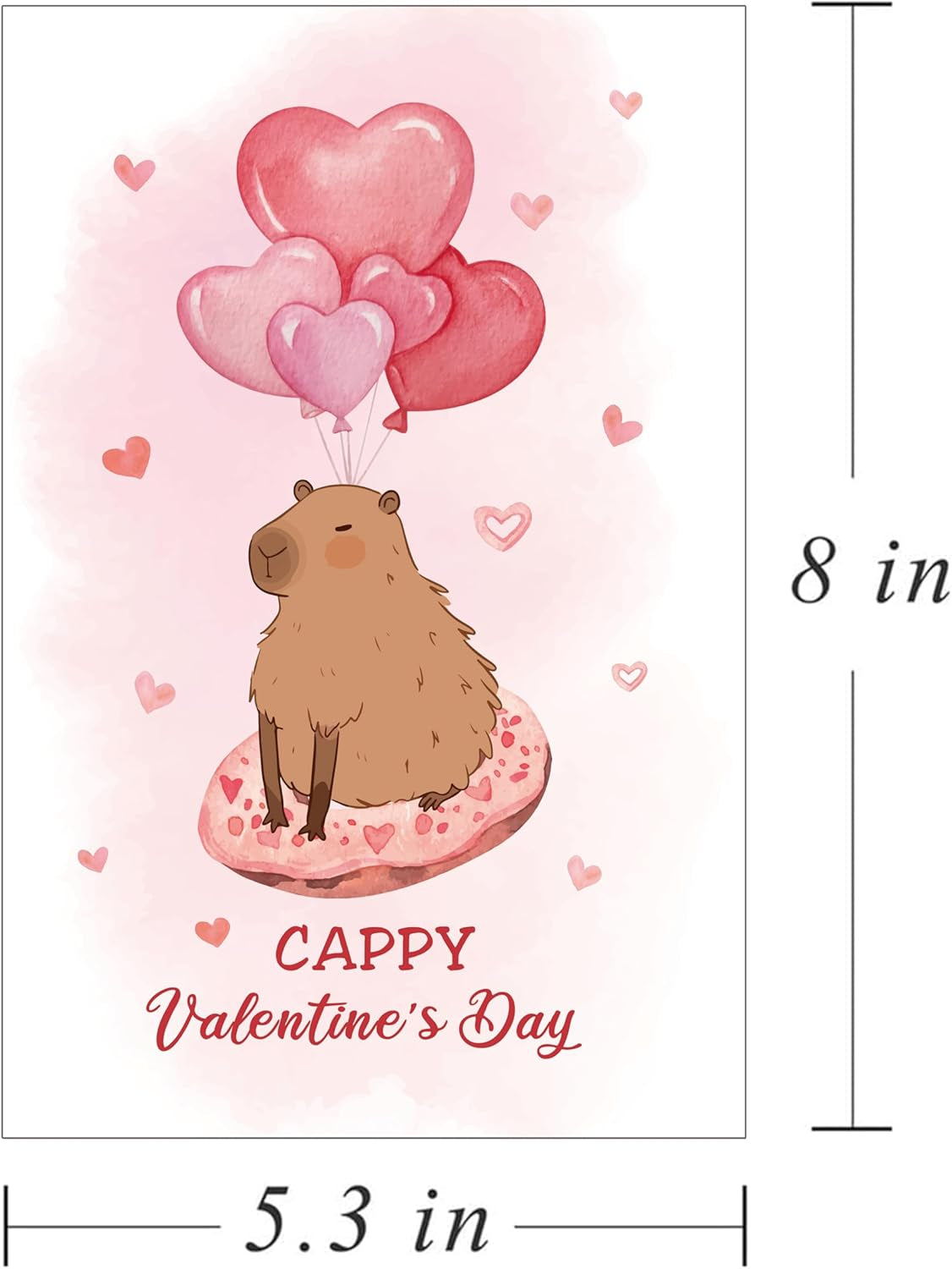 Funny Capybara Valentine'S Day Card, Cappy Pun V-Day Card for Husband Wife, Cute Capybara Valentines Gift for Boyfriend Him Girlfriend