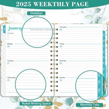 2025 Planner - 2025 Weekly Monthly Planner from January 2025-December 2025, 6.4''X8.3'', 2025 Planner Weekly Monthly with Monthly Tabs, 2025 Calendar Planner Enough Space for Writing