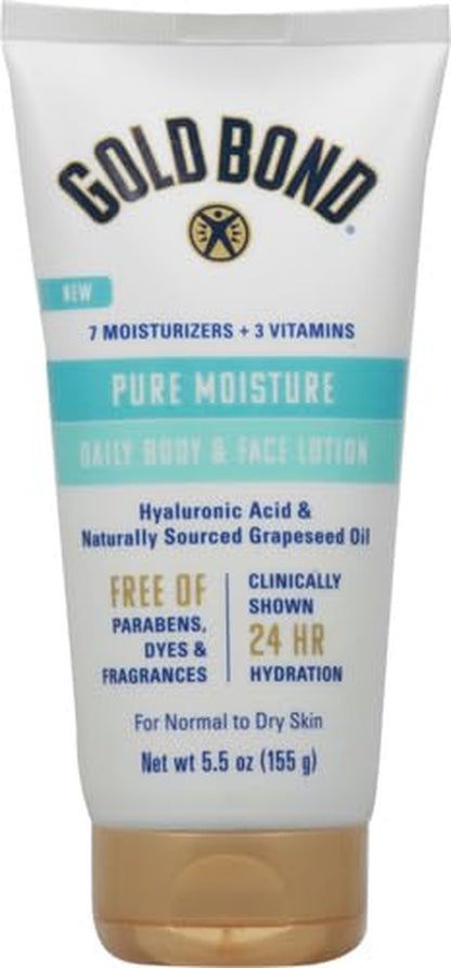 Pure Moisture Lotion, 5.5 Oz., Ultra-Lightweight Daily Body & Face Lotion