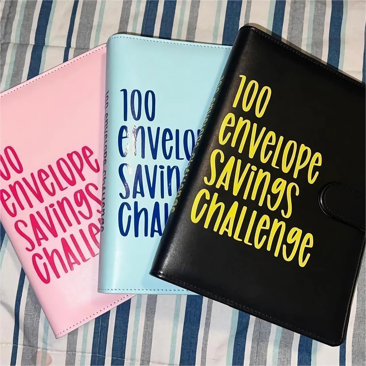 100 Envelope Challenge Binder, Easy and Fun Way to save $5,050, Budget Binder Savings Challenge Budget Book Binder with Cash Envelopes for Budgeting Planner & Saving Money (Black)