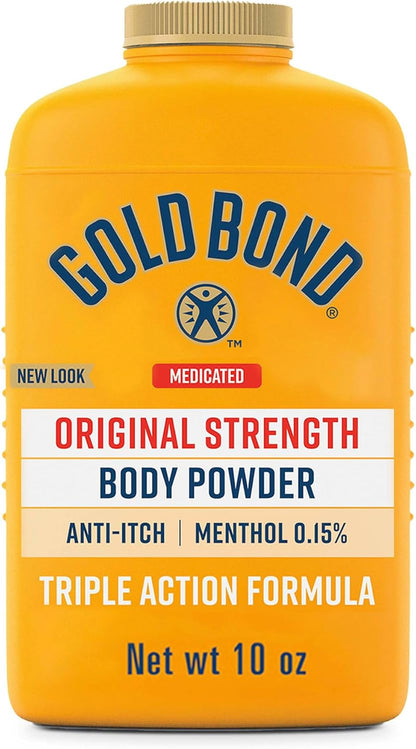 Medicated Original Strength Body Powder, 10 Oz., Talc-Free, Anti-Itch, Absorbs & Cools