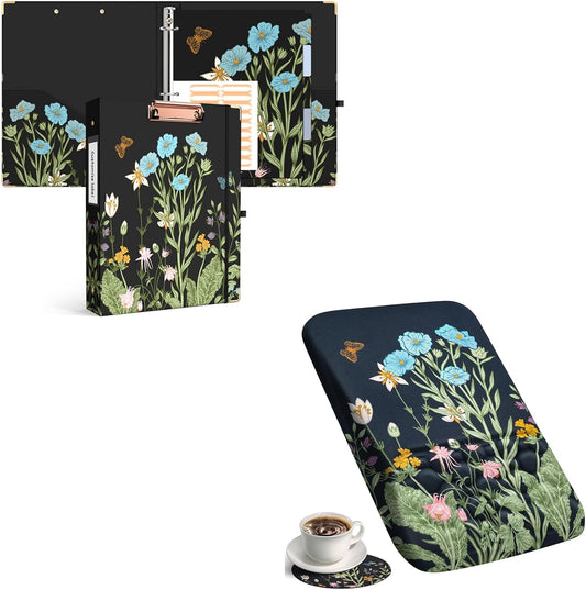 Floral Clipboard Binder and Mouse Pad Wrist Rest