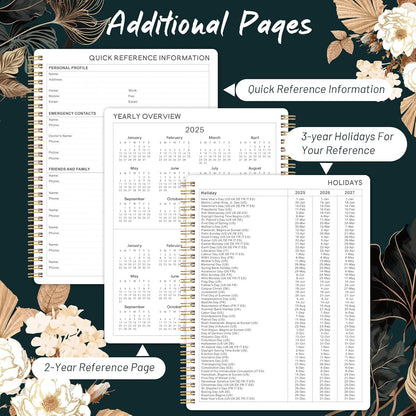 2025 Planner - 2025 Weekly & Monthly Planner, 8" X 10", JAN.2025 - DEC.2025, Calendar/Planner 2025 with Sturdy Cover, Premium Paper, Twin-Wire Binding, Print Tabs