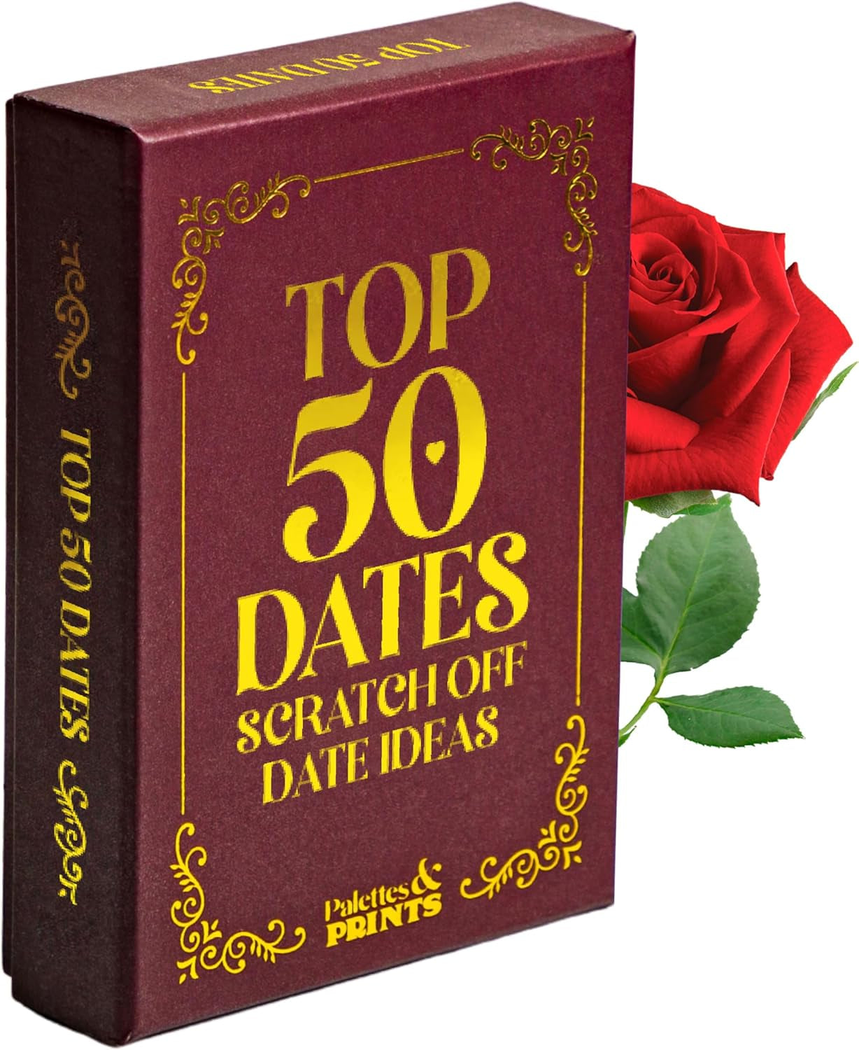 Couples Gift - 50 Date Night Ideas Scratch off Cards for Couples - 50 Dates - Date Night Box - Any Budget, Time - Couples Games Gift for Boyfriend, Husband, Wife, Girlfriend at Home Date Night Kit