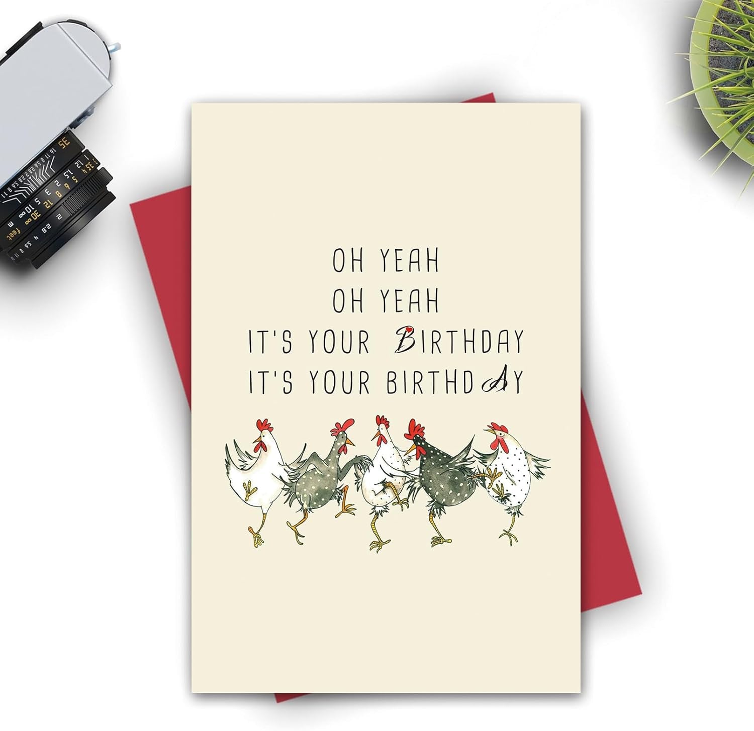 Funny Birthday Card, Birthday Card for Friend, Dancing Chicken Birthday Card for Female Male