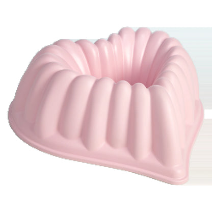 Premium Nonstick Heart Shaped Fluted Pan, Dishwasher Safe, 9.5 Inch, Pink