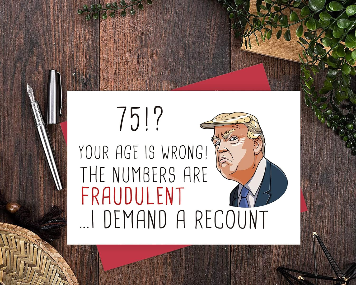 Funny 75Th Birthday Card, Hilarious Trump75 Birthday Card, Naughty 75Th Birthday Gift