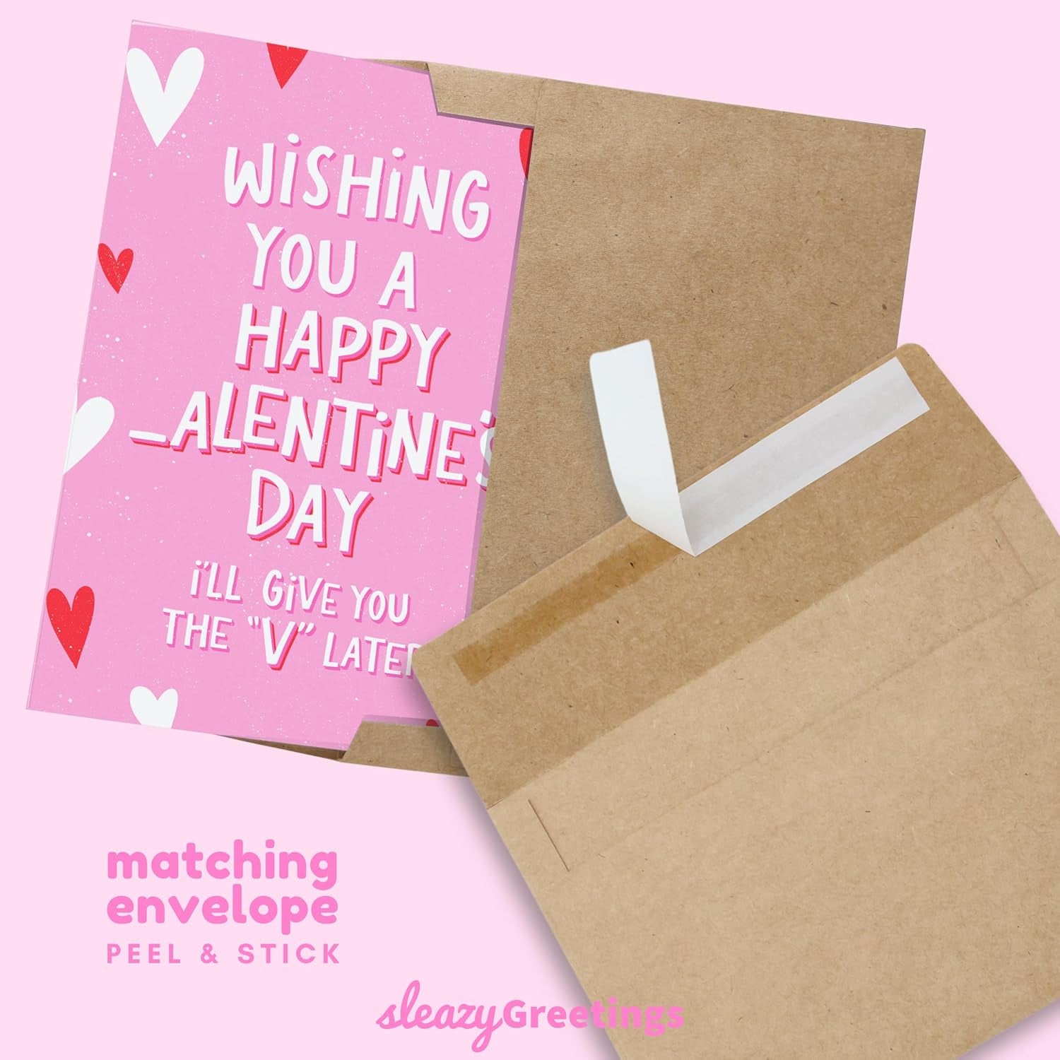 Funny Valentine'S Day Card for Him | Anniversary Cards for Husband | Naughty Dirty Inappropriate Valentines Day Card | I'Ll Give You the V Later Card