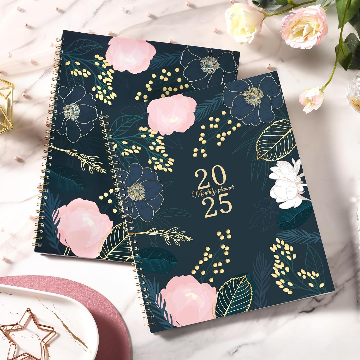 2025 Monthly Planner - Monthly Planner/Calendar 2025, Jan 2025 - Dec 2025, 9‘’ X 11'', Monthly Tabs, Double-Sided Pockets, Twin-Wire Biding, Holidays, Notes Pages, Julian Dates