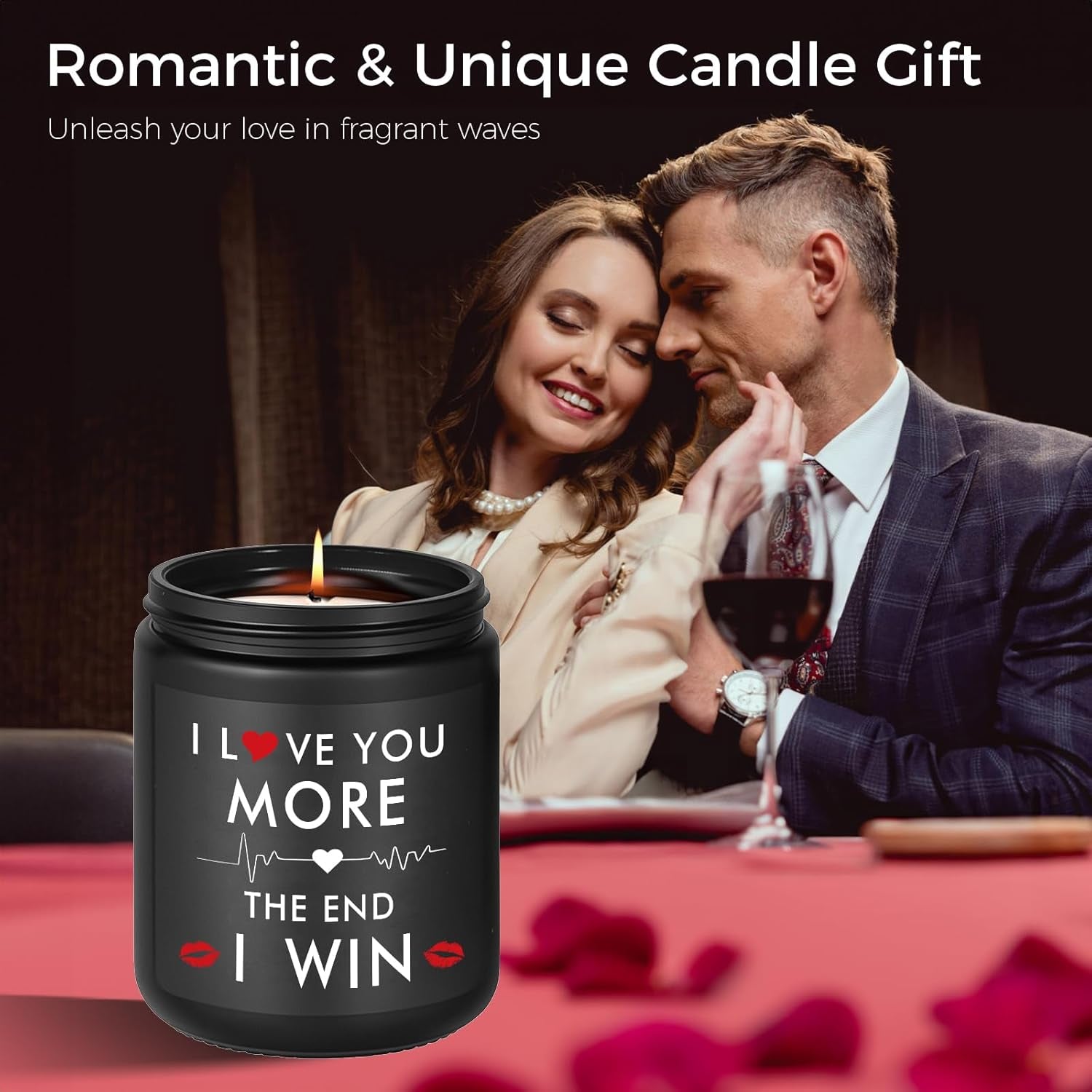 Couple Gifts for Her Him, Valentines Day, Anniversary, Wedding, Birthday, Christmas I Love You Candle Gifts for Girlfriend Boyfriend, Unique Scented Candles Gift for Men, Women, Husband, Wife