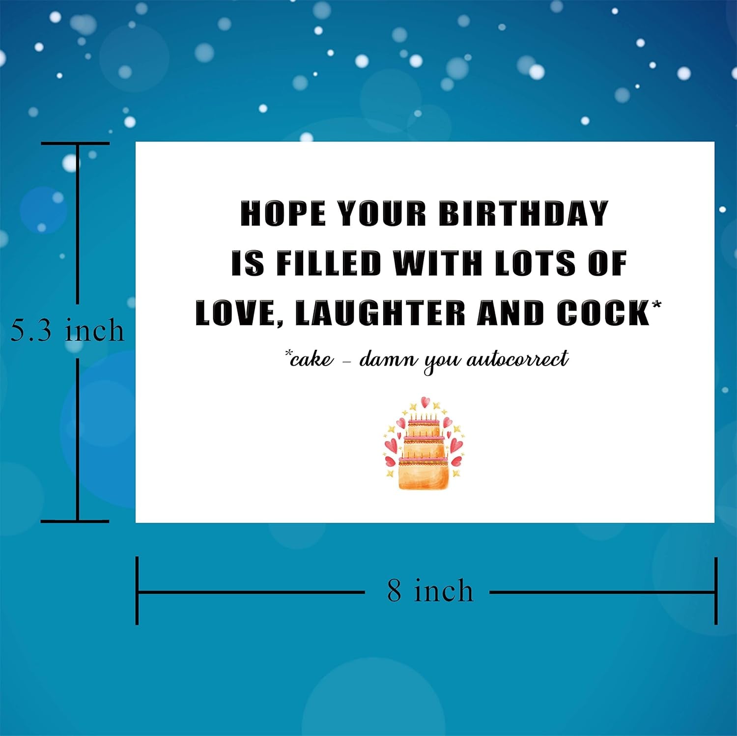 Funny Birthday Card for Girlfriend Wife, Birthday Card for Female Friend Sister BFF Bestie Confidant, Cock or Cake