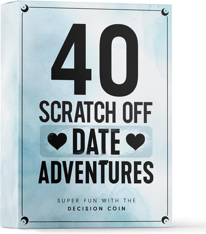 40 Fun and Romantic Scratch off Date Adventure Ideas for Her, Him, Girlfriend, Boyfriend, Wife, or Husband - Perfect for Date Night, Special Couples Gift for Anniversaries, Birthdays & More!