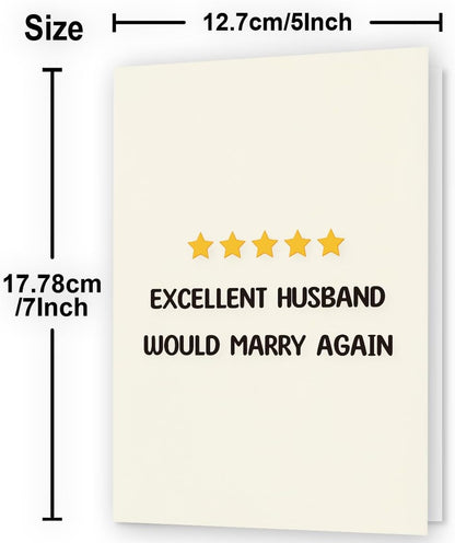 Anniversary Card | Anniversary Card to Husband | Funny Anniversary Card & Gifts For, Men, Husband, and Him | Valentine Day Gifts & Card | Happy Anniversary Decorations