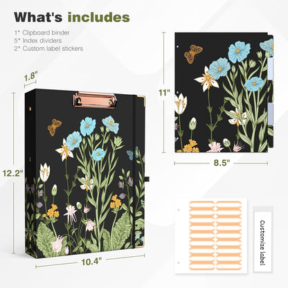 Floral Clipboard Binder and Keyboard Wrist Rest