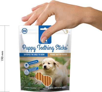 Puppy Teething Sticks Peanut Butter Flavor, 3.74-Oz Bag