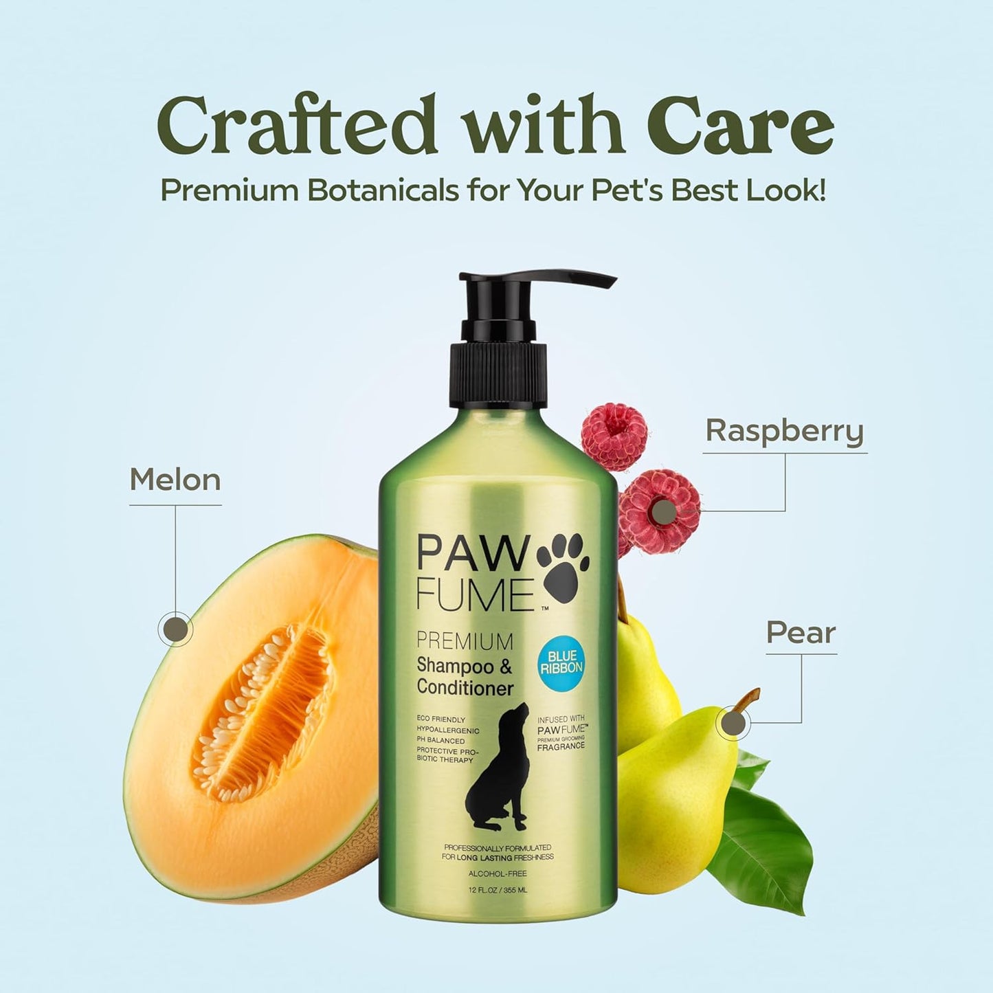 Pawfume Dog Shampoo and Conditioner (Blue Ribbon) + Dog Spray Deodorizer (Show Dog)