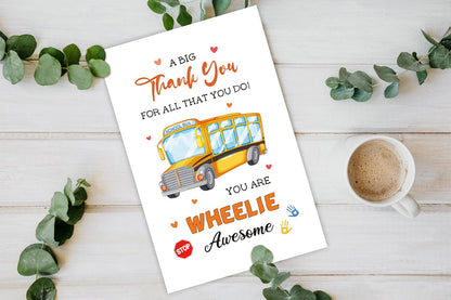 School Bus Driver Thank You Card, School Bus Driver Appreciate Gift, End of Year Gift for Bus Driver, Awesome Bus Driver Retirement Card